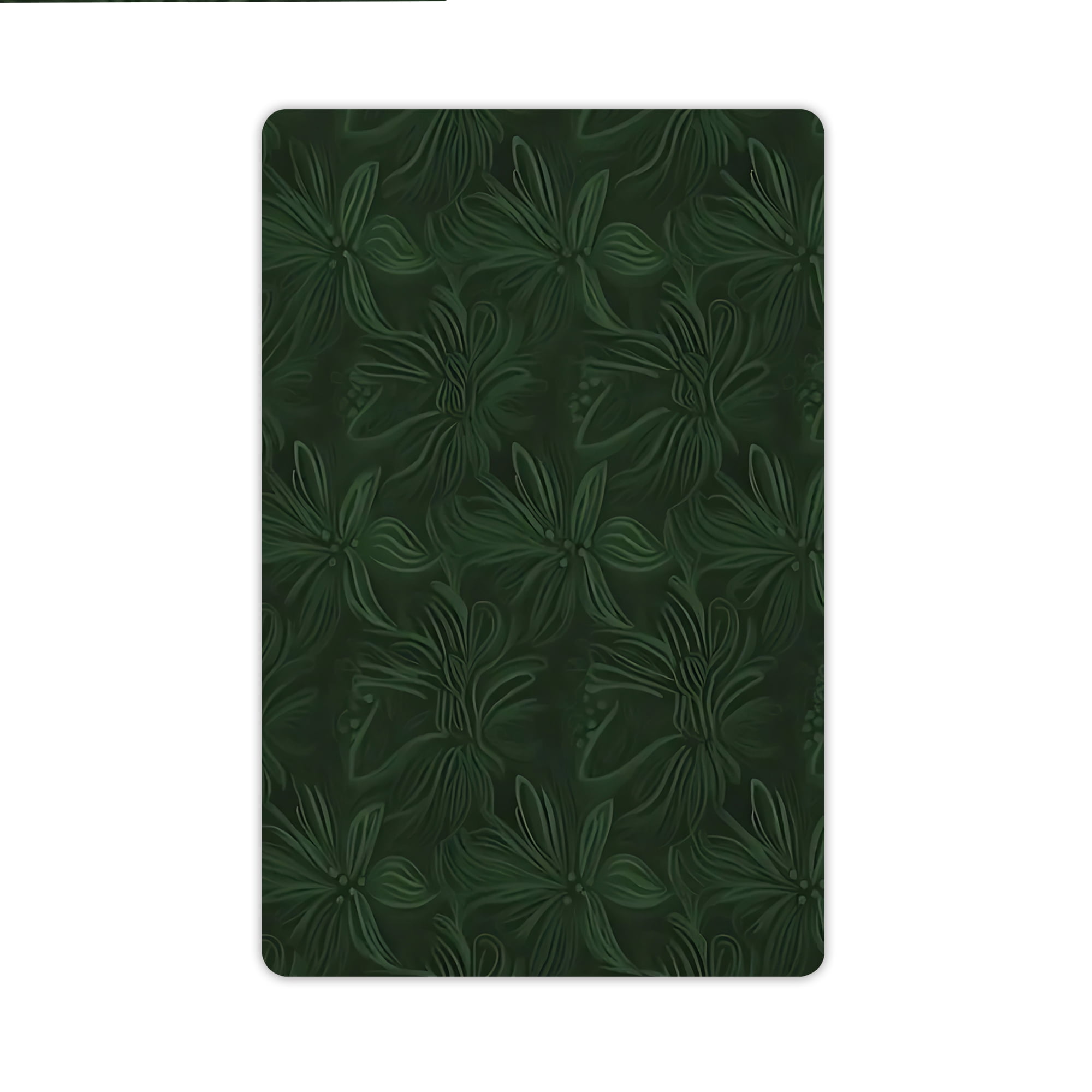 JML Doormat, Microfiber & Non-Slip Rubber Backing Door Mat - Rug Mats for Porch Entry Way Bathroom/Kitchen, (24"x36") - Dark Green Floral Pattern