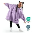 thumbnail image 5 of Bare Homey Plush Sherpa Wearable Blanket - Fluffy & Soft - Lightweight - Kids, Lavender, 5 of 9