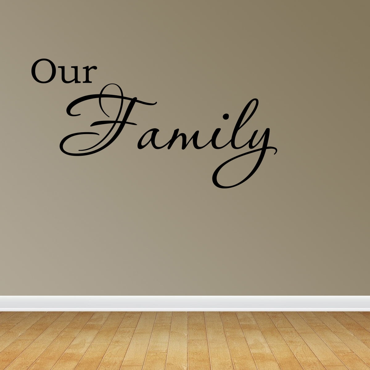 Wall Decal Quote Our Family Removable Sign Lettering Bedroom Sticker Decor R97