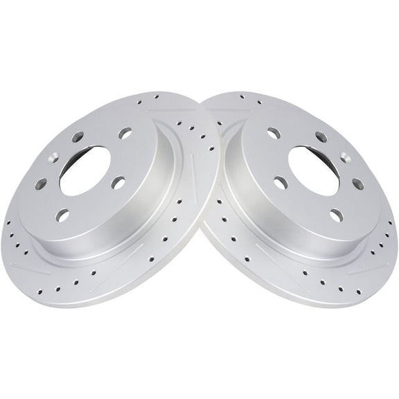 Rear Brake Rotor Set 2 Piece - Compatible with 2013 - 2016 Chevy Malibu 2014 2015