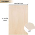 thumbnail image 2 of HAHADAXA 12 Pack 12 x 8 Inch Basswood Sheets， 1/16 Thin Craft Plywood Sheets Unfinished for Crafts, Hobby, Model Making, Laser Projects, 2 of 6