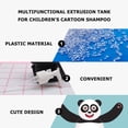 thumbnail image 3 of Dispensador de champú de botella de prensado de emulsión vacía de dibujos animados para niños Contenedor de líquido multifuncional adorable (Panda blanco negro, 300ML), 3 of 7
