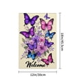 thumbnail image 4 of AMHNF Spring Summer Welcome Garden Flag, Linen Butterfly and Flower Design for Home Outdoor Garden Yard Door Decor 12x18 inch, 4 of 5