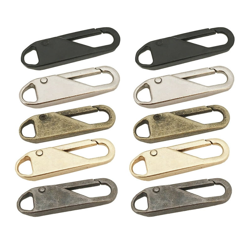 FRINGSTON Zipper Slider Pull Tab Universal Zipper Fixer Metal