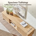 thumbnail image 2 of KeyWhat 70" TV Stand with 2 Soft Close Door, Modern Entertainment Center Console Table, Media Furniture for Living Room, Natural Oak, 2 of 7