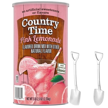 Country-Time Powdered Drink Mix 1 Canister, 82.5 oz (Pink Lemonade) With Shovel Spoon