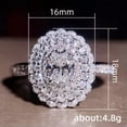 thumbnail image 2 of EOEMY Gorgeous Cubic Zircon 925 Silver Filled Rings Women Jewelry Wedding Gift Sz 6-10-6, 2 of 5