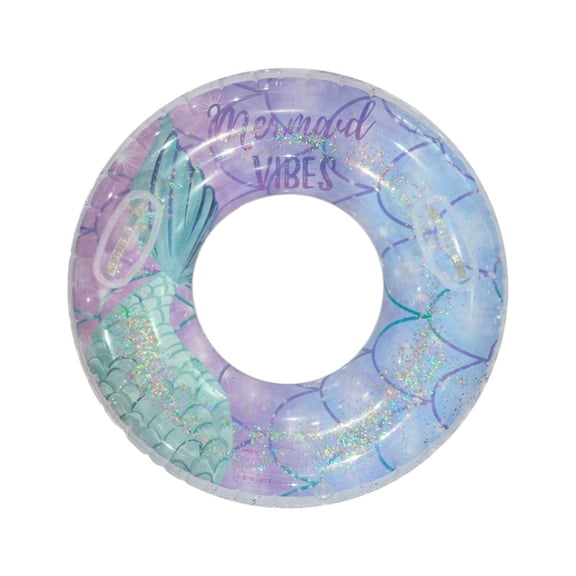 Deepigc Inflatable Pool Floats, Galaxy Glitter Swim Pool Tube, Utdoor Water Play Toys for Toddlers Backyard Swimming Water Games