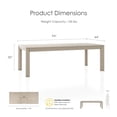 thumbnail image 3 of Furniture of America Direx 118" Solid Wood Rectangle Indoor Dining Table, Tawny, 3 of 15