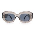 thumbnail image 6 of Womens Mod Thick Beveled Plastic Retro Glamorous Sunglasses Slate - Black, 6 of 8
