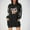 Black, variant on Generic Game Day Hoodies Dress for Women Football Mom Sweatshirt Football Tunic Fall Long Sleeve Pullover