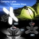 thumbnail image 2 of Linterna de camping LED de 4500 mAh, lámpara solar recargable por USB, 6 modos de iluminación, luz de camping plegable de 360°, luz de camping SOS IPX5 impermeable, luz de tienda de campaña para, 2 of 5
