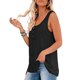 thumbnail image 4 of Fiudx Ofertas Relámpago Blusa de Cuello Redondo con Botones para Mujer, Camiseta Sin Mangas Holgada Informal de Verano, 4 of 7