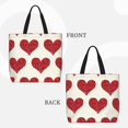 thumbnail image 3 of Vsdgher Love print Tote Bag for Women Shoulder Bag with Zipper Large Shoulder Bag Handle Handbag Portable Washable for Travel, Work, 3 of 8