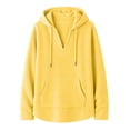 thumbnail image 4 of Trendfront Womens V Neck Hoodie Long Sleeve Casual Hooded Top With Kangaroo Pocket Everyday Wear Hooded Sweatshirt, 4 of 4
