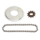 thumbnail image 5 of Combo De Cadena De Piñón De Transmisión, Juego De Cadena De Engranajes De Acero Duradero 38 Eslabones Para Motocicletas, 5 of 7