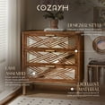 thumbnail image 3 of Open Box COZAYH 3-Drawer Modern Accent Dresser Mirror Front Storage Cabinet, Wood Finish, 3 of 13