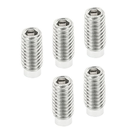 

Uxcell M4x8mm 304 Stainless Steel Grub Screw Metric Hex Socket Head Nylon Cup Point Screws 5 Pack