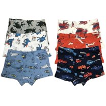 B&Q Ultimate Comfort Cotton Boxer Briefs for Little Boys - 6-Pack Assortment - Sizes 4T to 8T
