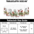 thumbnail image 2 of Christmas Round Tablecloth 60 Inch Winter Holiday Red Bird Holly Leaf Circle Table Cloth Xmas Snowflake Theme Table Cover for Kitchen Dinner Home Decor, 2 of 7