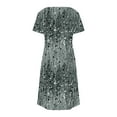 thumbnail image 5 of Dress for Women Plus Size Short-sleeved V-neck Summer Print Casual Dress, 5 of 5