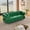 Green, variant on 61.8" Chesterfield Sofa, Velvet Loveseat Couch with Gold Accents, Black | Luxury Gold Metal Decor, Pleated Arms, Velvet Upholstery, Channel Stitch Cushions, For Living Room, Villa, 2 Pillows
