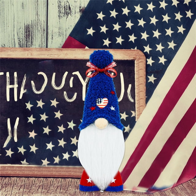Muñeco de Gnomo de La Independencia, Gnomo Patriótico, Decoraciones de Gnomos para El 4 de Julio, Decoraciones para Fiestas Del Día de La Independencia