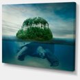 thumbnail image 2 of Giant Turtle Carrying Island - Oversized Abstract Canvas Art, 2 of 3