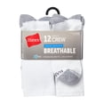 thumbnail image 2 of Hanes Mens Crew Socks Pack, 12-Pack, X-Temp, Active Cool Lightweight, 2 of 8