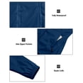 thumbnail image 5 of Women's Packable Rain Jacket Windbreaker Waterproof Lightweight Rain Coat with Hood for Golf Cycling Hiking Classic Blue XS, 5 of 7