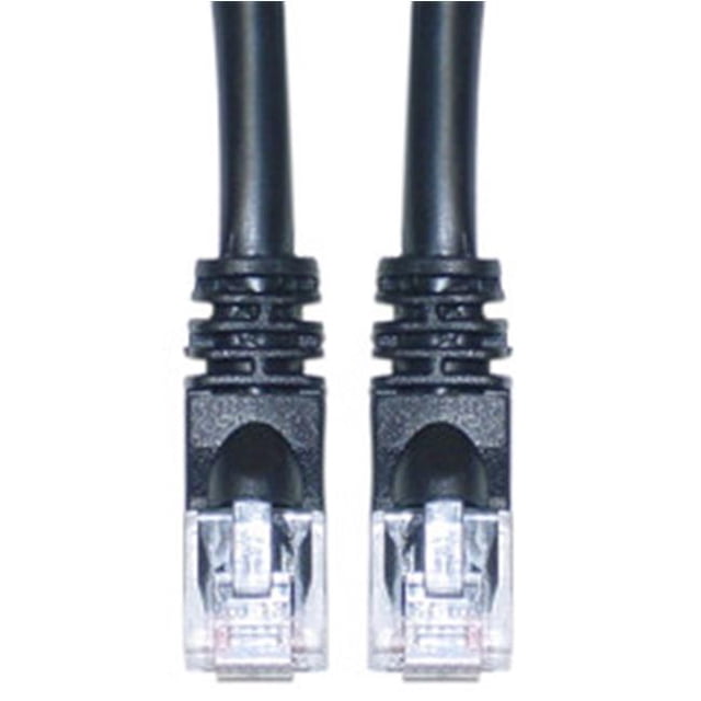 Cat5e Black Ethernet Patch Cable Snagless Molded Boot 50 foot