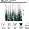thumbnail image 3 of Forest Tree Curtain, Dark Green Pine Coniferou Trees Forest Watercolor Design Room Darkening Door Window Rod Pocket Curtain for Bedroom Living Room 42x84in, 3 of 6