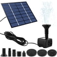 thumbnail image 2 of Solar Fountain with 5 Nozzles Portable Solar Power Water Pump Panel Kit Multipurpose Solar Pond Pump Outdoor Solar Water Fountain Pump for Garden Small Pond Pool Fish Tank Bird Bath, 2 of 10