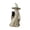 Off-white and deep black, variant on Halloween Ghost Decorations, Cute Ghost Decor with Black Cat, Vintage Witch Hat Halloween Statue, Indoor Halloween Home Decor for Mantel Table Bedroom, 1 Pack