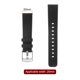 thumbnail image 2 of Rápido Desenganche Auténtico Cuero Reloj Banda 20mm Ancho Flor Vaca Cuero Reloj Correa para Hombres y Mujeres, Negro y Plata Tono, 2 of 8