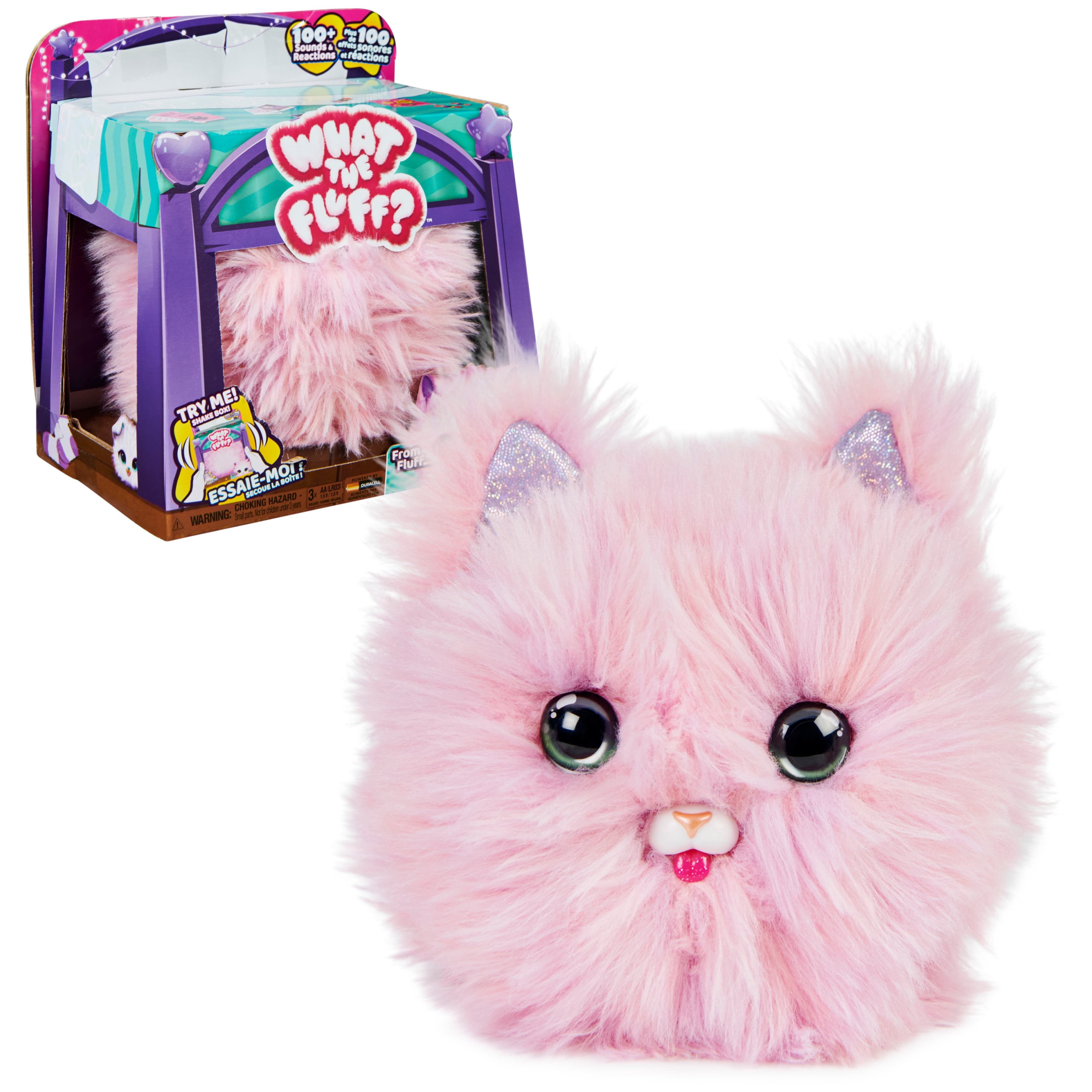 What the Fluff, Purr n Fluff Interactive Pet, 100+ Sounds & Reactions