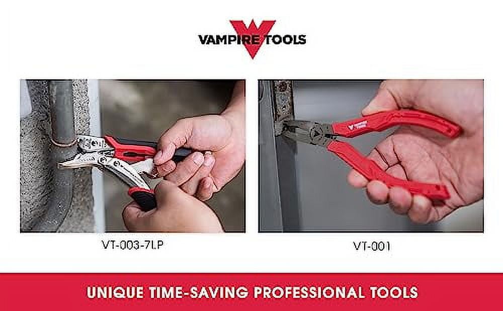VAMPLIERS 2-PC Specialty Screw Extraction Pliers Set: Includes JAWZ 7.5" Vise-Grip Locking Pliers + 6.25" Multipurpose Pliers with Wire Cutter and Vampliers Tool Pouch: VT-001-S2LP