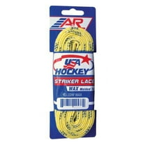 A&R Sports USA Hockey Striker Laces, Waxed 108" - Yellow