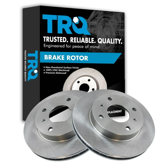 TRQ Front Brake Rotors Set Vented Fits Select 1991-1996 INFINITI G20 1989-1998 Nissan 240SX 1990 Axxess 2000-2006 Sentra 1990-1992 Stanza