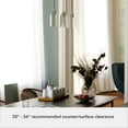 thumbnail image 6 of Hunter - Lochemeade 3-light Brushed Nickel, Large Cluster Light, Dimmable, Modern Style, Linear Shaped, for Bedrooms, Dining, Living Rooms - 19716, 6 of 8