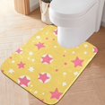thumbnail image 2 of Yayeee Bath Rug for Bathroom Floor Non Slip Rectangle Fluffy Soft Absorbent Mat, 16"x24", Yellow Stars, 2 of 7