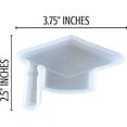 thumbnail image 3 of Graduation Cap Freshie Silicone Mold 2.5 x 3.75 x 0.8 Class of Graduate High School College Hat Gift Scented Aroma Beads Supplies Resin, Car Candles, Soap Oven Safe Bake Heat Resistant to 400 F, 3 of 6