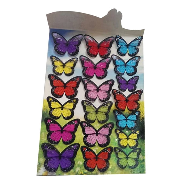 Bewildely Pegatinas de pared de mariposas 3D, calcomanías artísticas para el hogar, decoraciones para todas las habitaciones, decoración para Decoración del hogar No.04