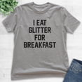 thumbnail image 2 of Kids I Eat Glitter For Breakfast T-shirt, Youth Kids Girl T-Shirt, Girl Shirt, Workout Shirt, Dark Heather Gray, X-Large, 2 of 4