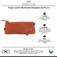 thumbnail image 5 of Trafalgar Sergio Leather Multimedia Elongated Zip Pouch, 5 of 5