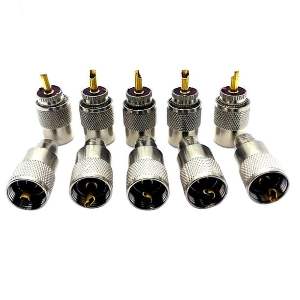 10 Uds RG8 RG58 adaptador de Cable Coaxial RF conector RF UHF PL259 adaptador