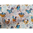 thumbnail image 5 of oneOone Cotton Cambric Light Blue Fabric Rooster Cock Dress Material Fabric Print Fabric By The Yard 56 Inch Wide-T6, 5 of 6