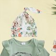 thumbnail image 7 of CAUYDY Newborn Girls Bodysuit Set Baby Girl Long Sleeved Romper Infant Fall Winter Clothing Toddler Outfit 3 6 9 12 18 24 Months Sizes 0-3 Months,Green, 7 of 7