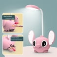 thumbnail image 1 of Stitch USB Creative Cartoon Desk Lamp | Bedroom Bedside Night Light | Eye-Caring Reading Lamp | Pencil Sharpener Function (Pink), 1 of 2