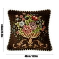 thumbnail image 3 of AuroraX Pillow Covers 18x18 Retro decor Brown Cotton Flower Pillow Cases Throw Pillow Covers Bedroom Decor Fall Gifts For Women Mom, 3 of 6